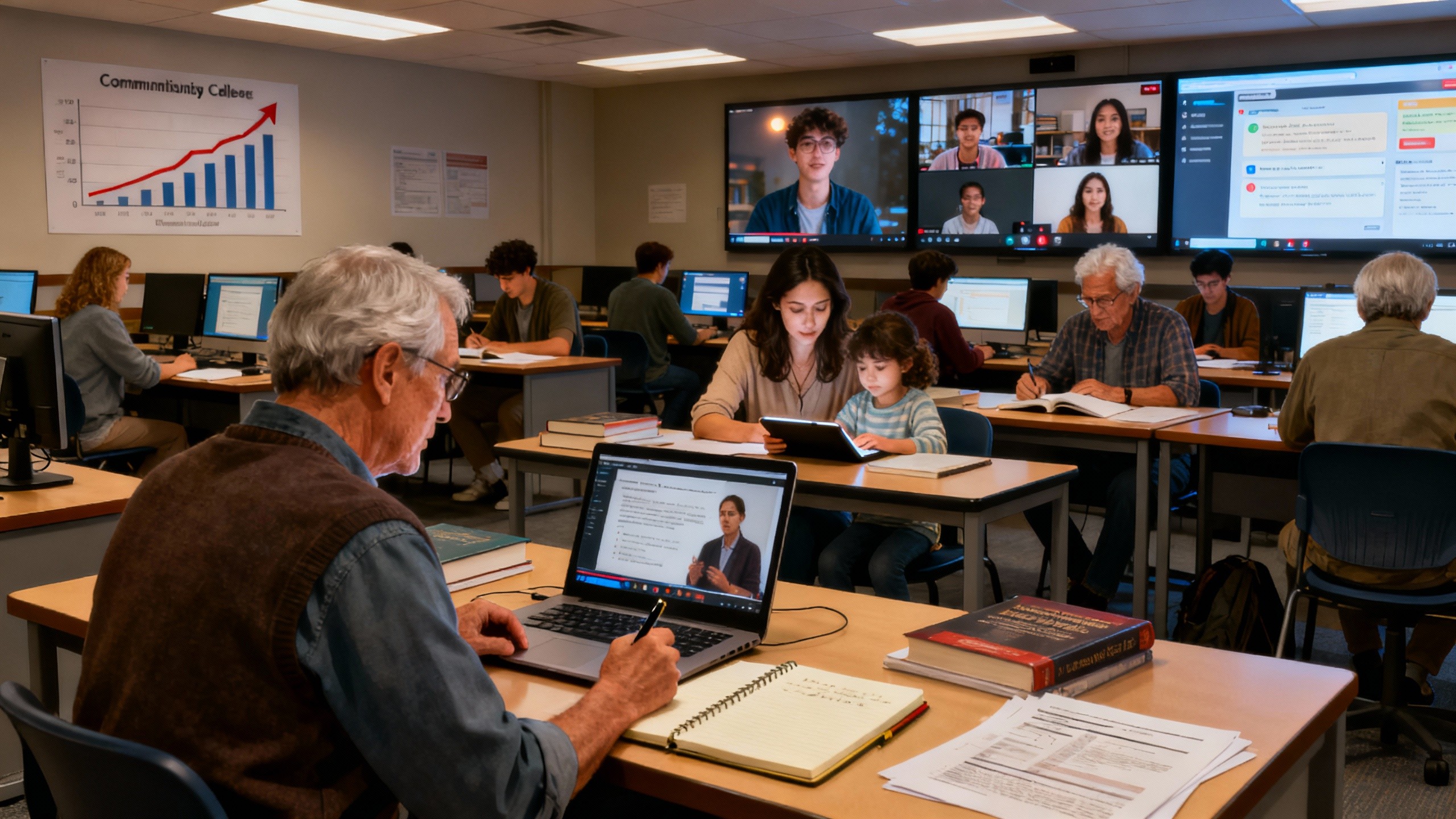 The raise of online college courses in the USA