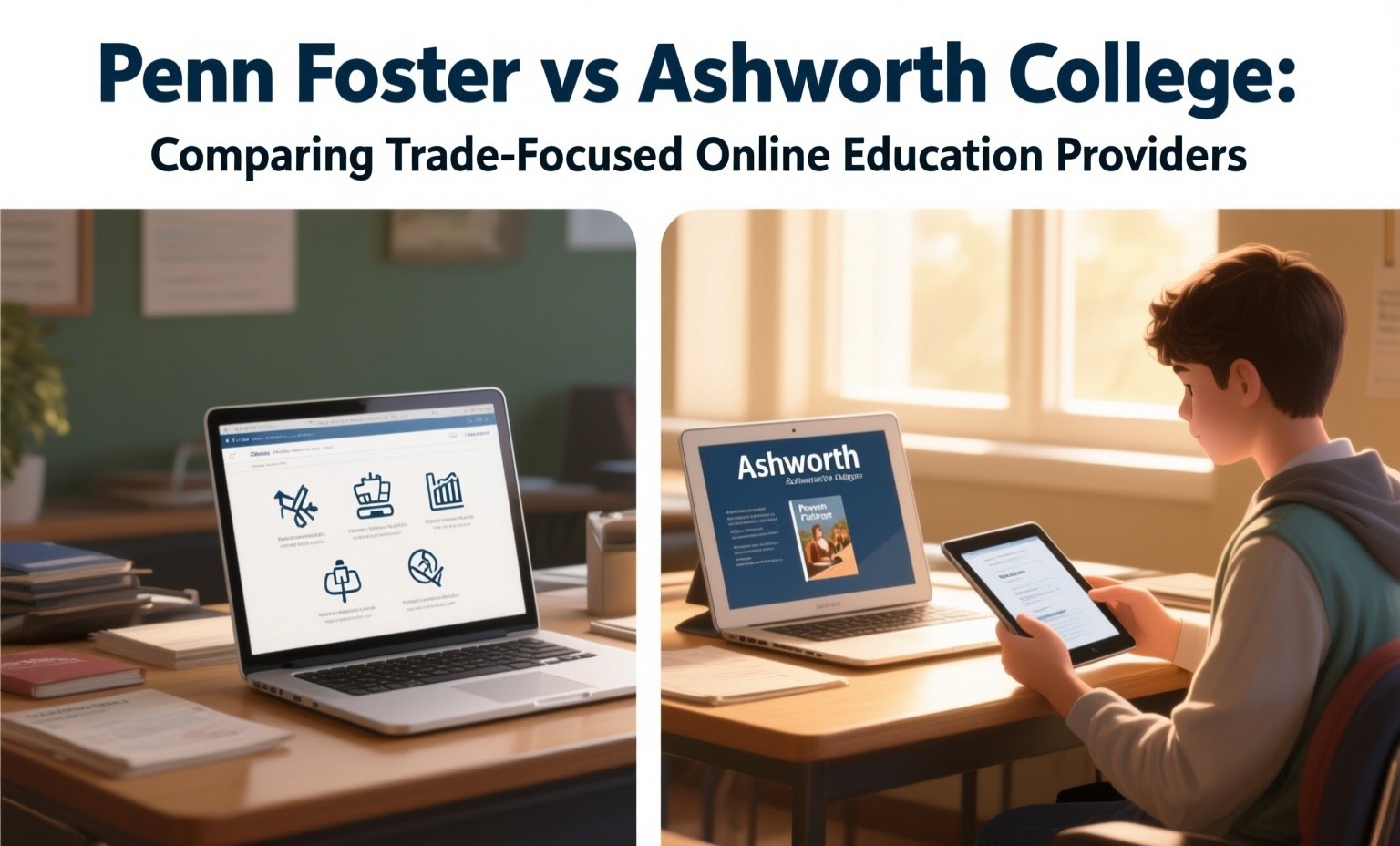 Penn Foster vs Ashworth College: Comparing Trade-Focused Online Education Providers